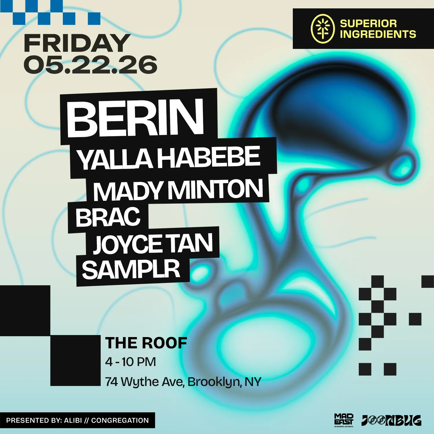 Berin The Roof 05/22 event flyer