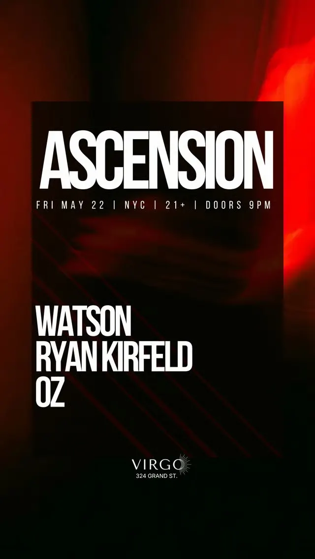 ASCENSION NYC 5/22 event flyer