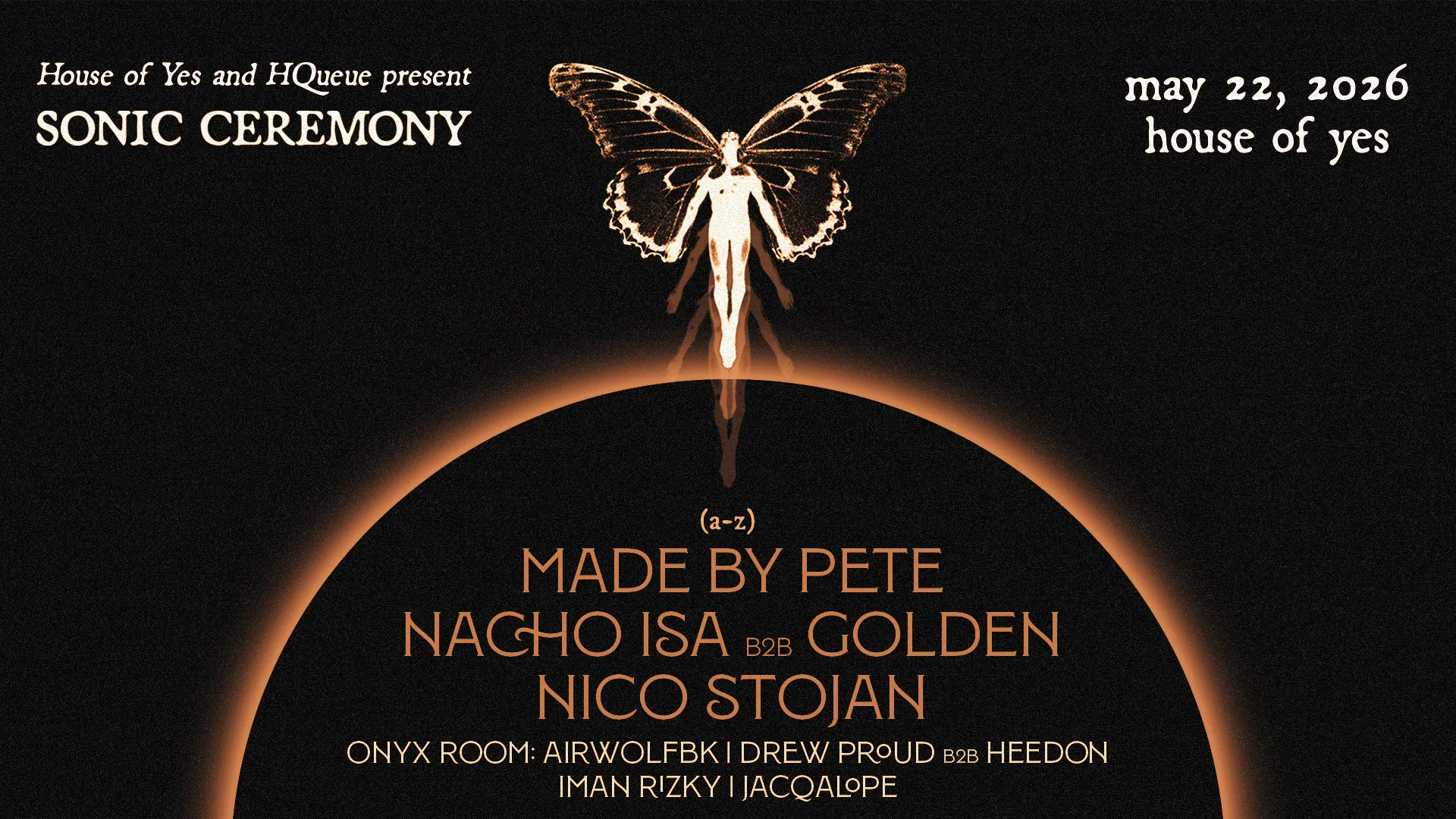 SONIC CEREMONY: Nico Stojan, Made By Pete event flyer