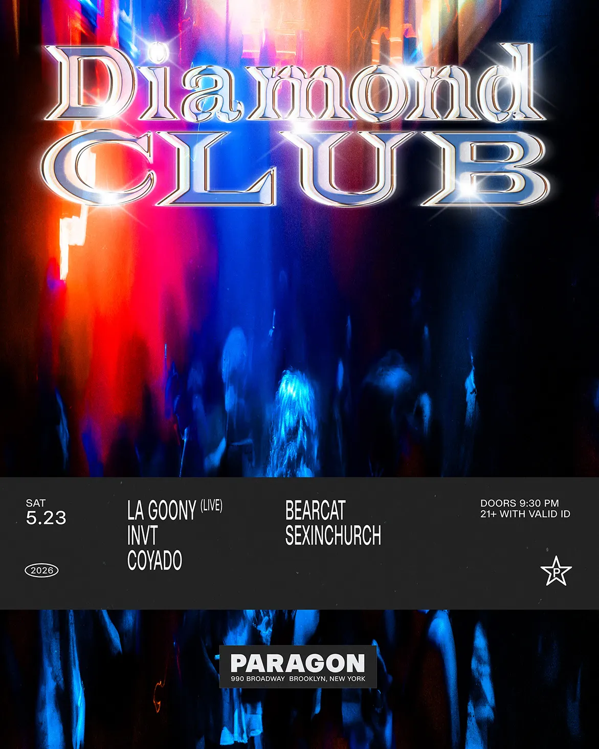 Diamond CLUB: La Goony (Live), INVT, Coyado + BEARCAT, SEXINCHURCH event flyer