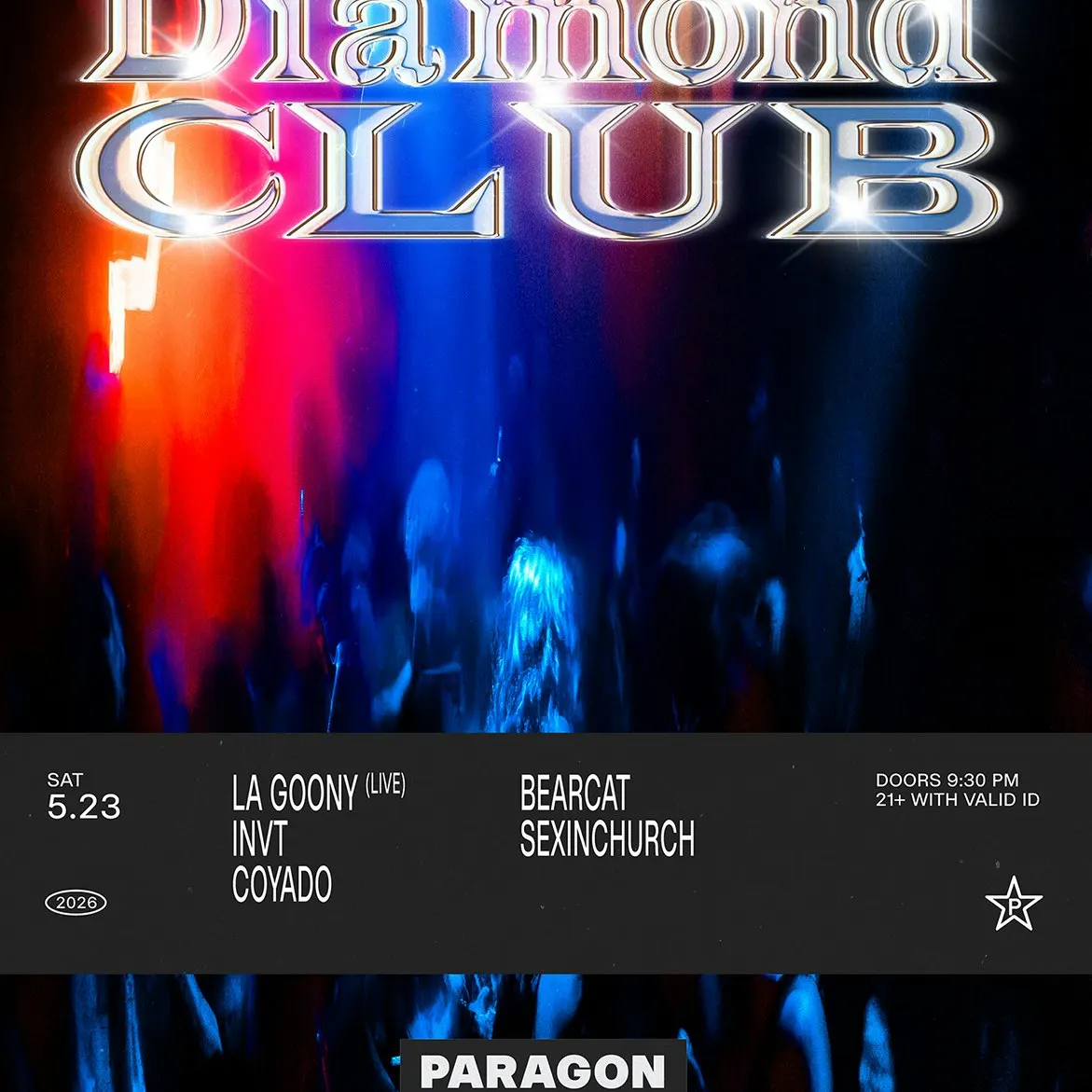 Diamond CLUB: La Goony (Live), INVT + BEARCAT event flyer