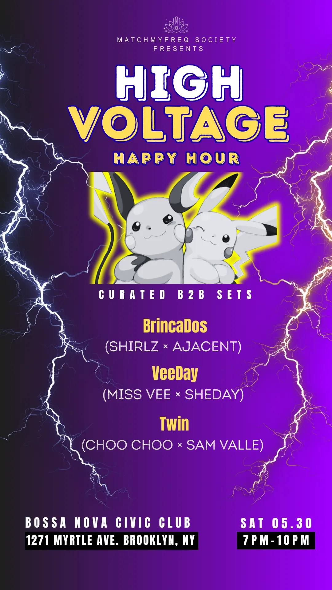 Happy Hour: High Voltage event flyer