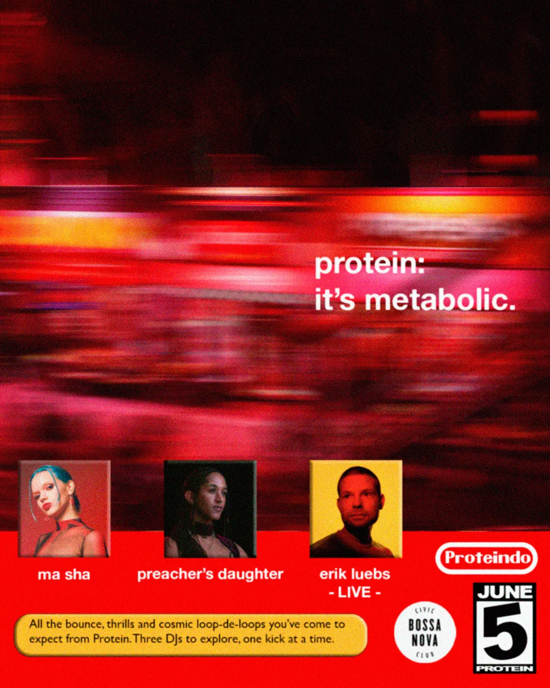 Protein event flyer