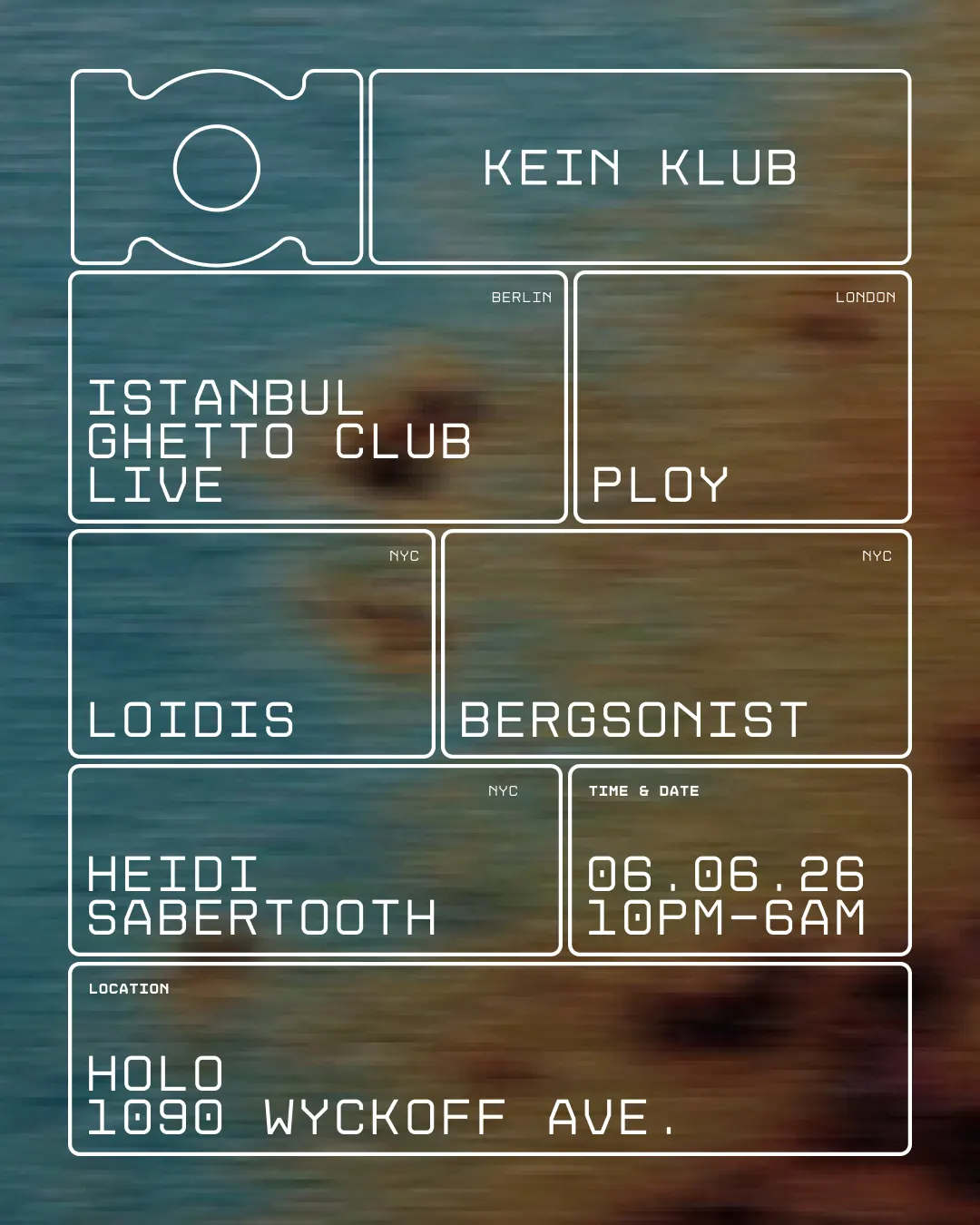 KEIN KLUB event flyer