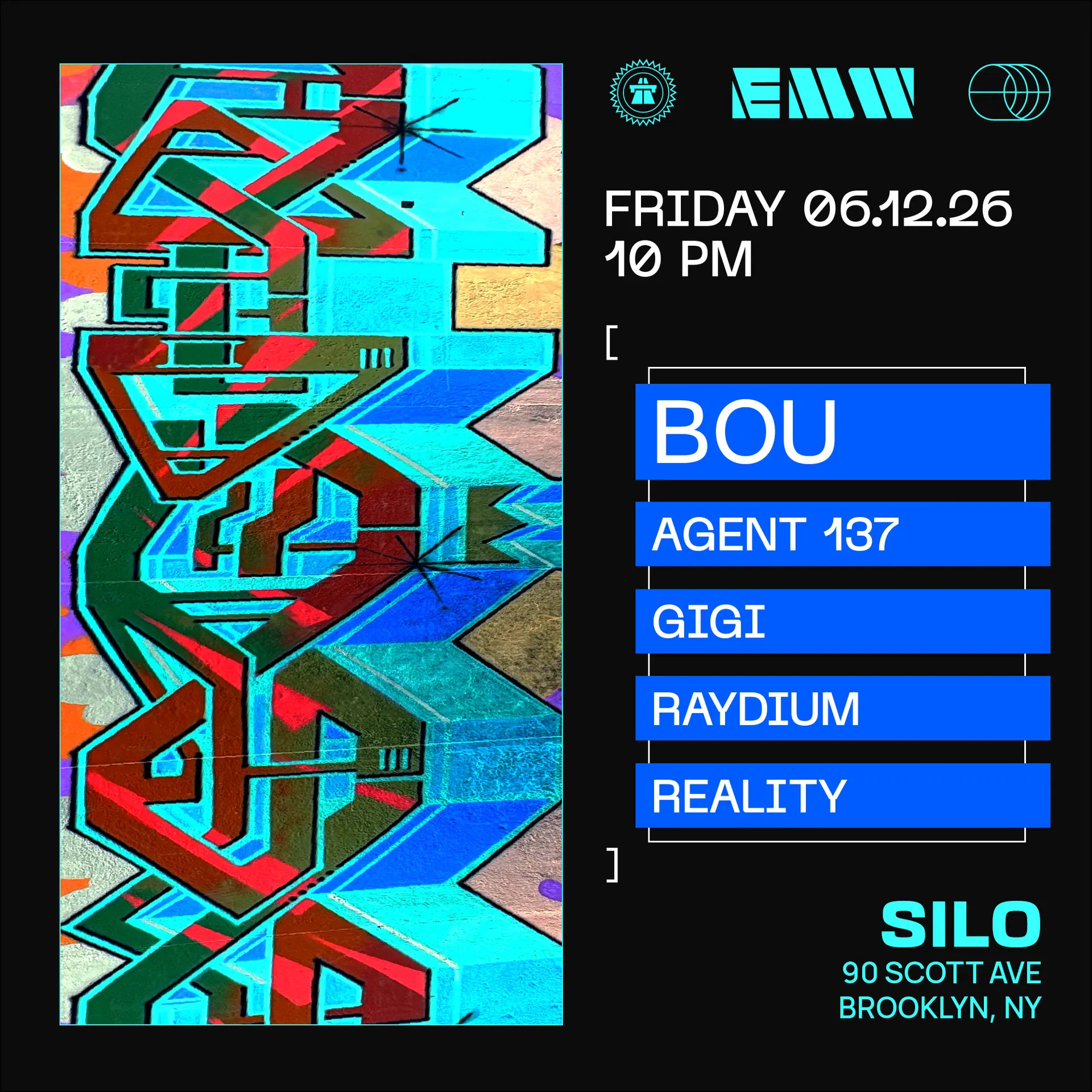 Bou event flyer