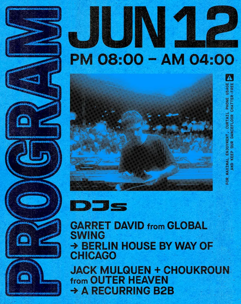 Outer Heaven presents: Garrett David event flyer