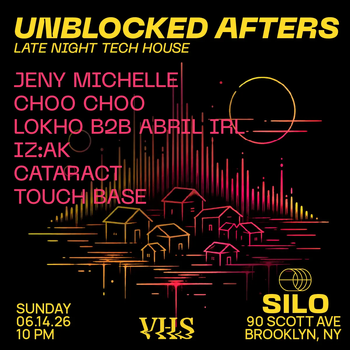 Unblocked Afters: Late Night Tech House event flyer
