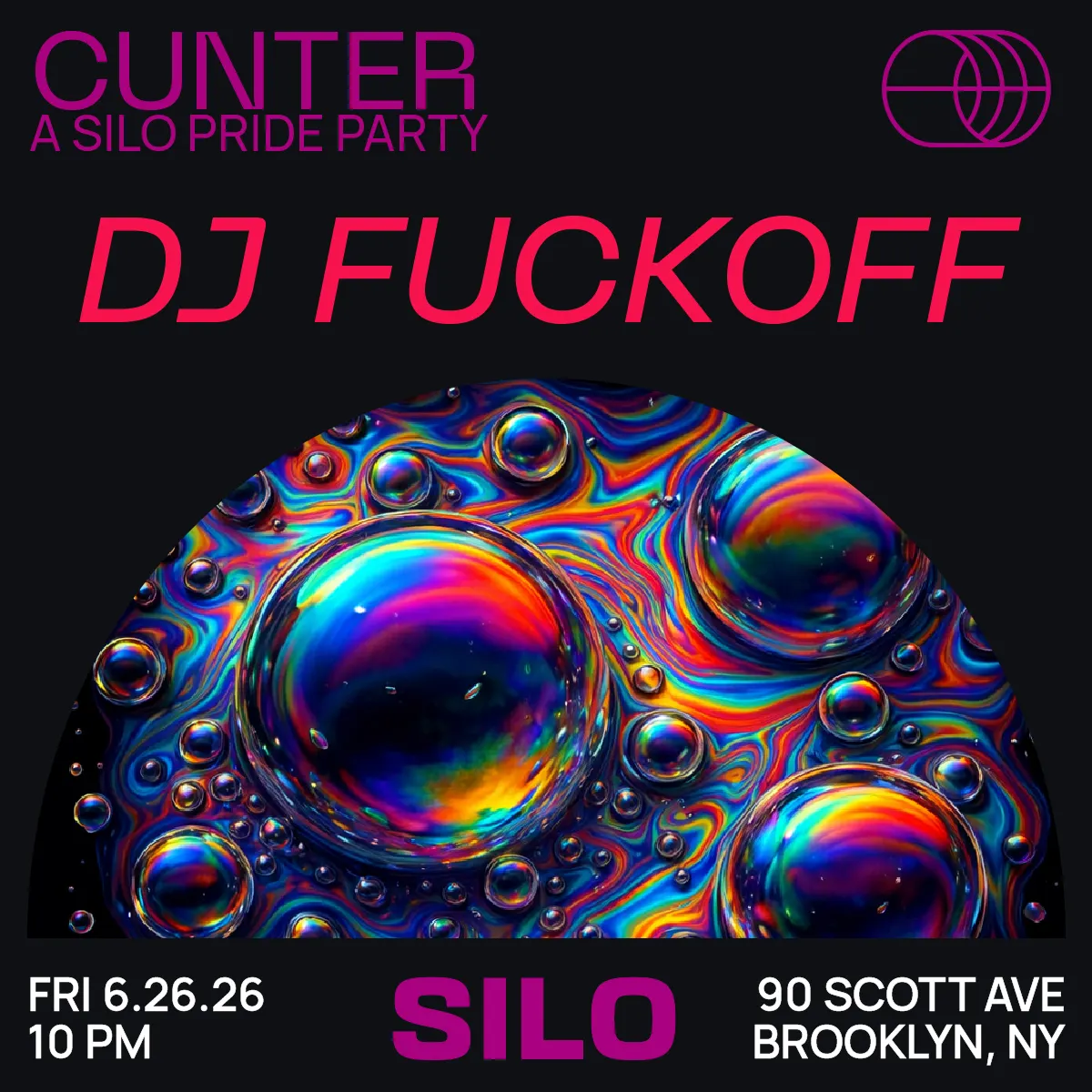 SILO Pride: DJ Fuckoff event flyer