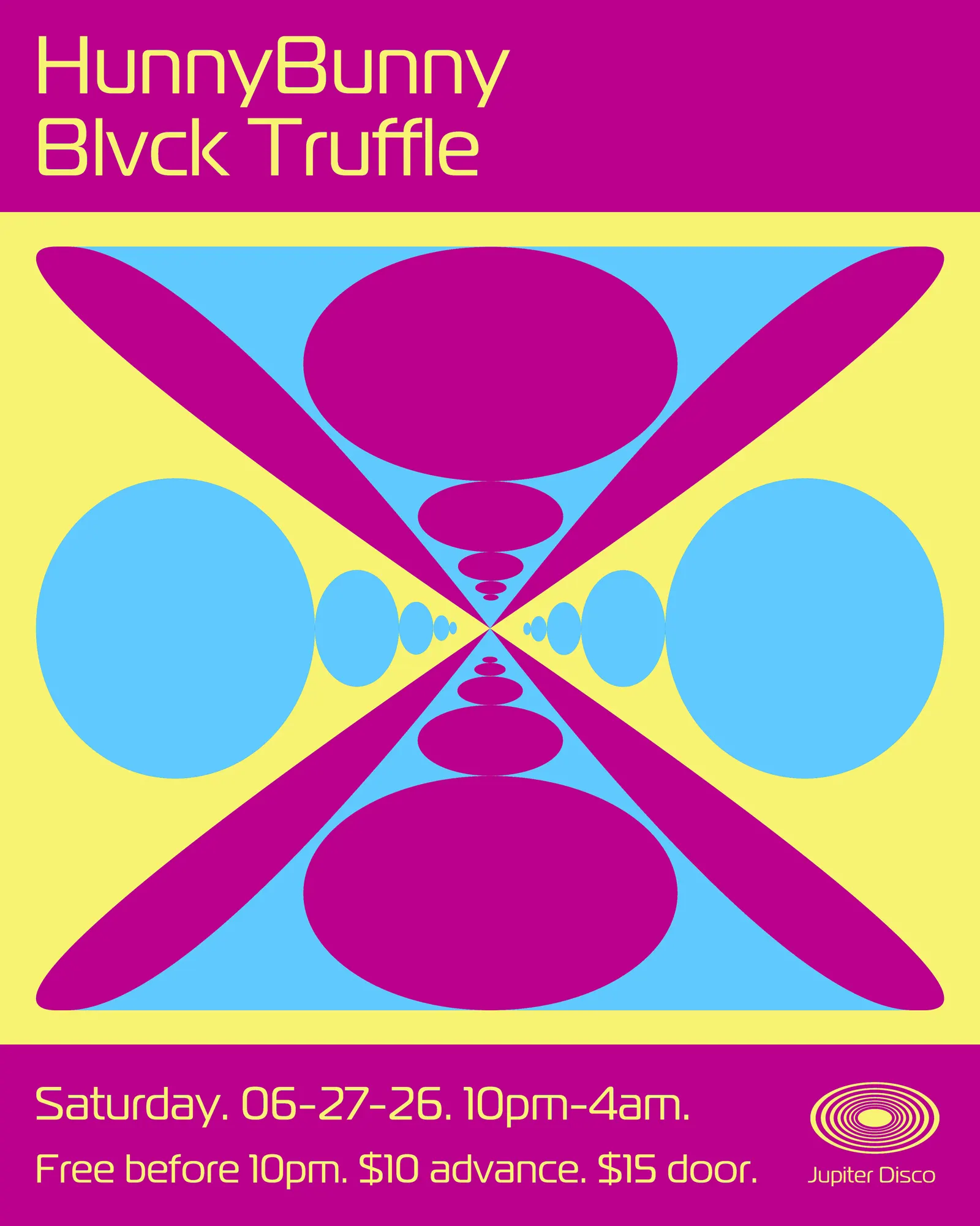 HunnyBunny + Blvck Truffle event flyer