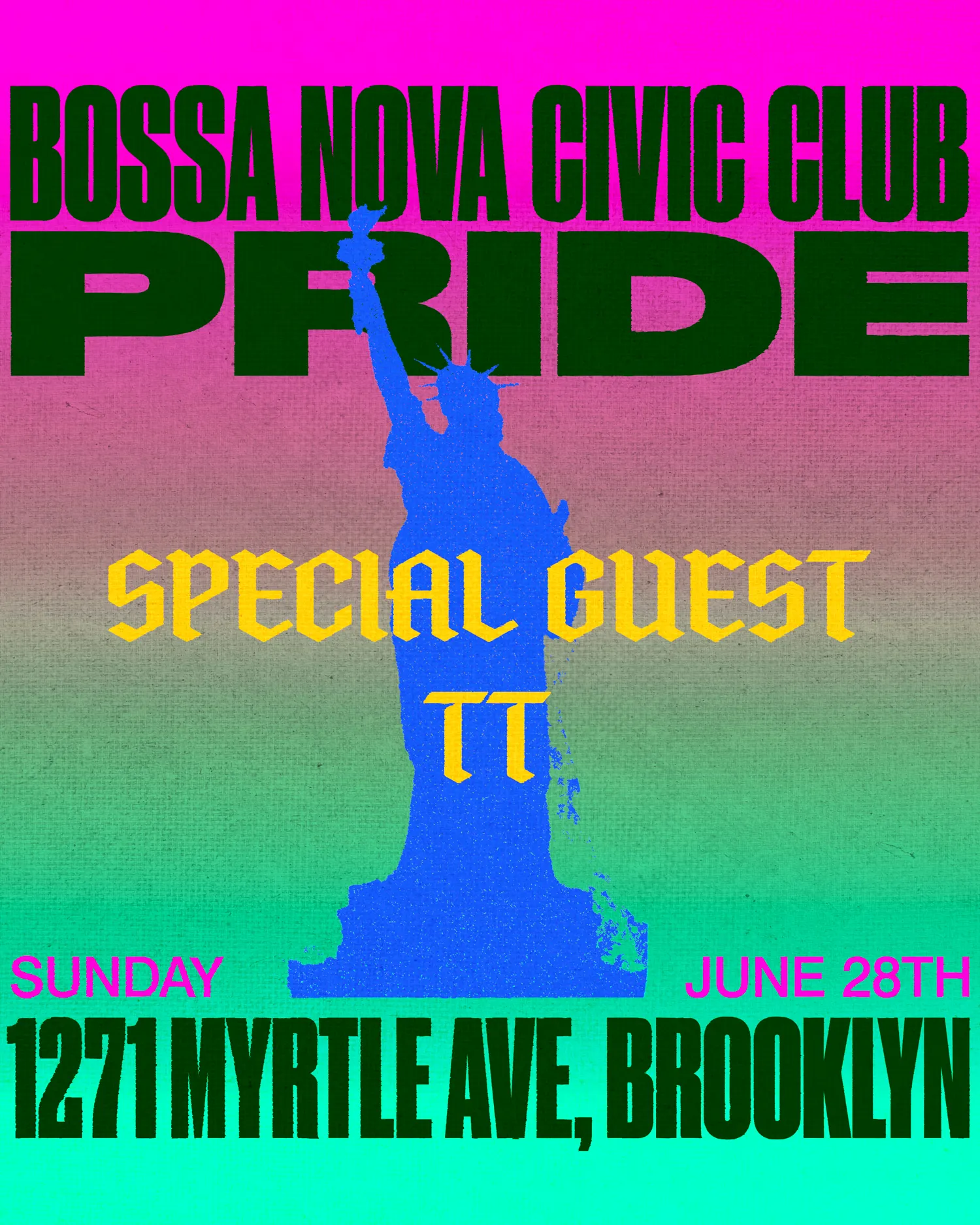 Bossa Nova Civic Club PRIDE event flyer