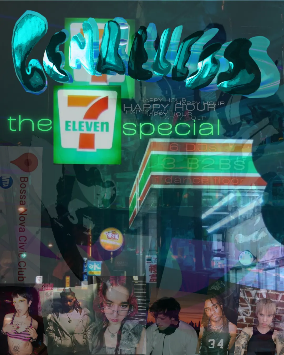 Happy Hour - GENRELESS presents: The 7/11 Special event flyer