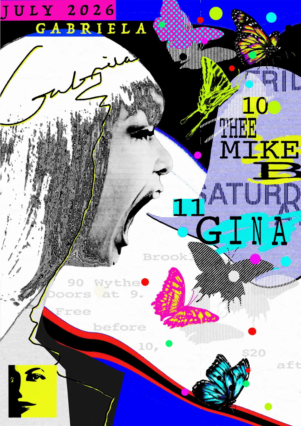 G I N A // ALL NIGHT LONG event flyer