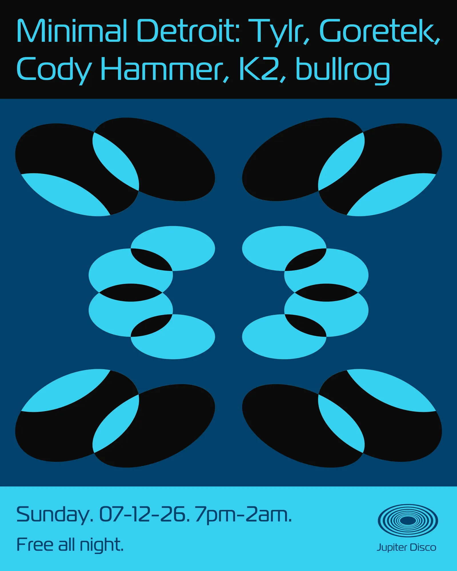 Minimal Detroit: Tylr, Cody Hammer, K2, Goretek, bullrog event flyer