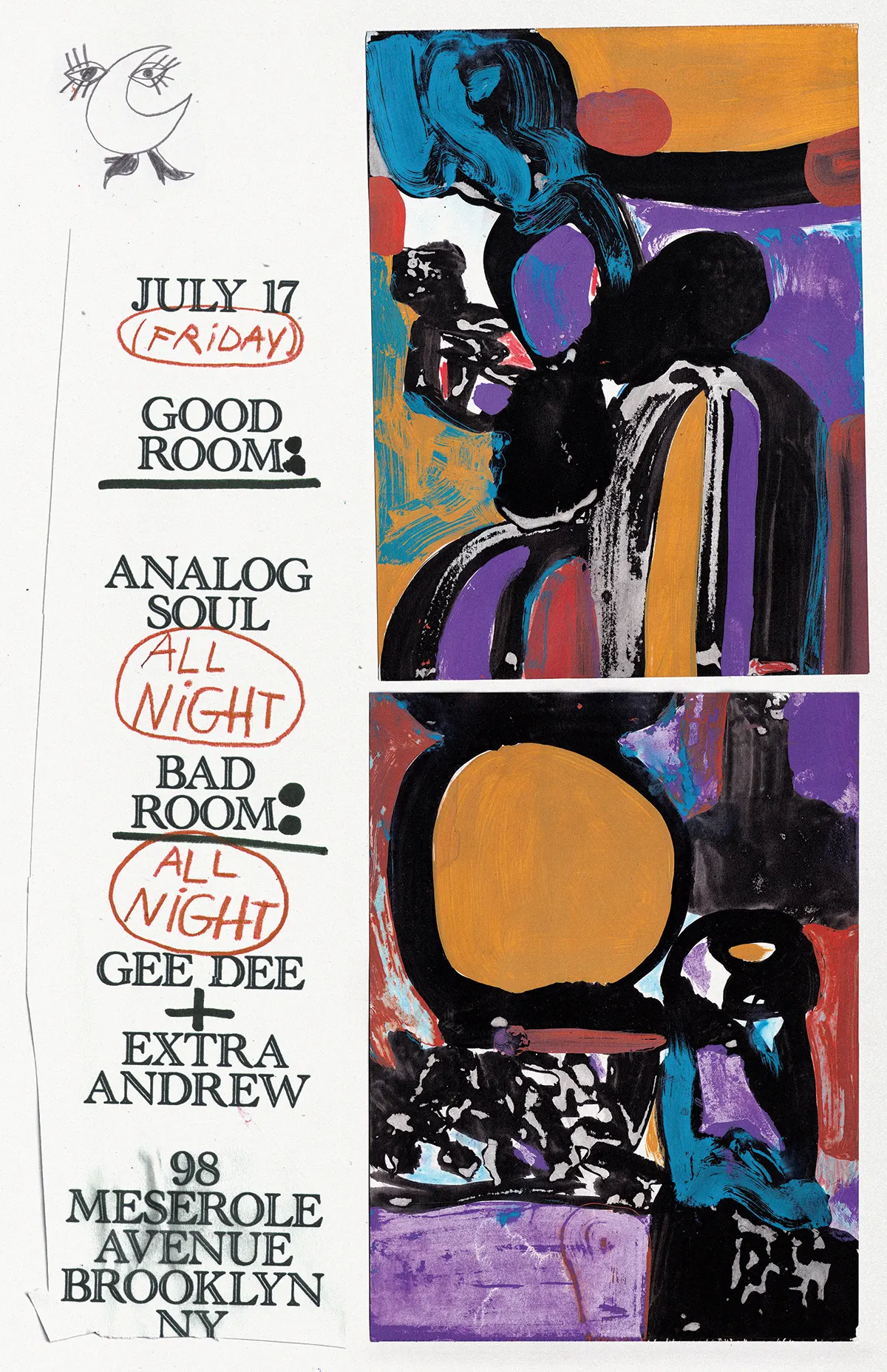 Analog Soul (all night), Gee Dee + Extra Andrew (all night) event flyer