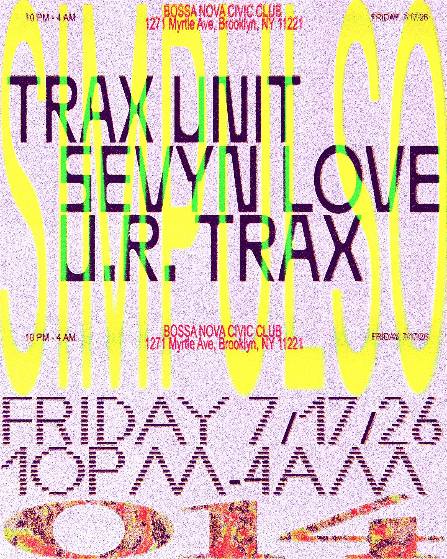 SIMPULSO 014: with Sevyn Love, Trax Unit + u.r.trax event flyer
