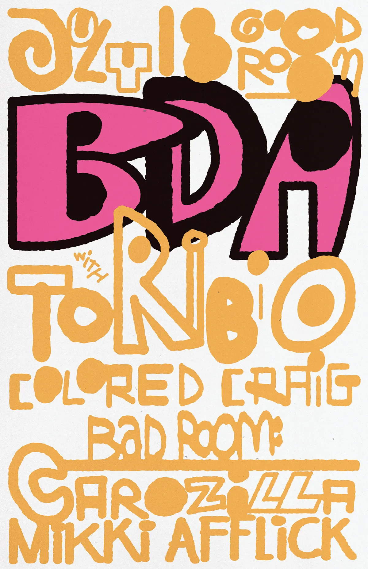 BDA with Toribio, Colored Craig, Carozilla, Mikki Afflick event flyer