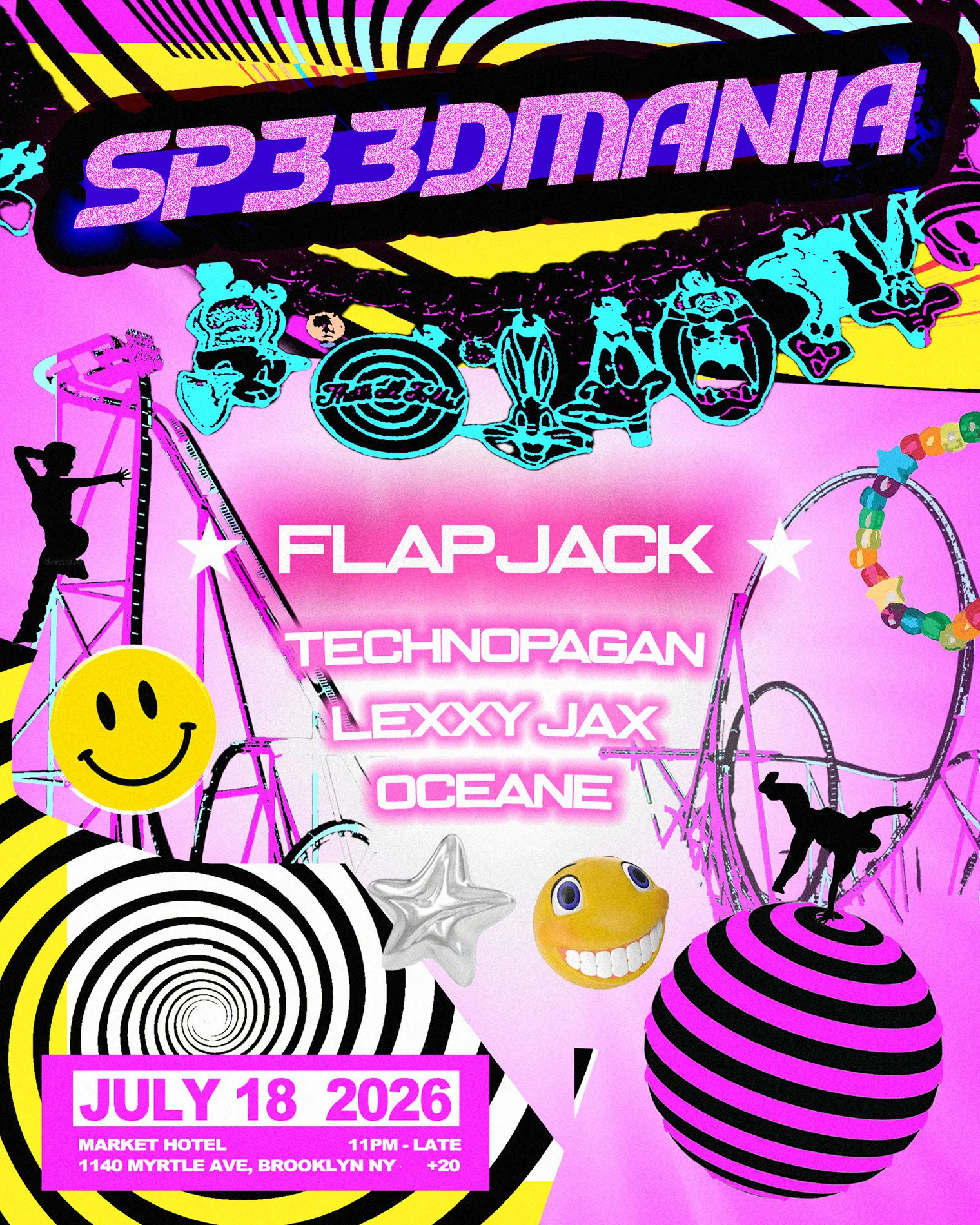 SPEEDMANIA WITH Flapjack event flyer