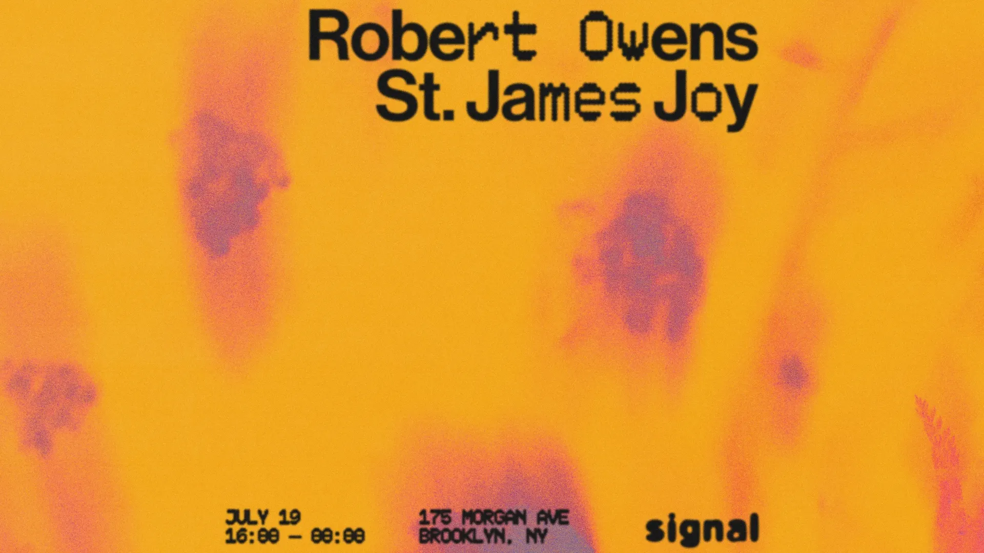 Robert Owens, St. James Joy event flyer