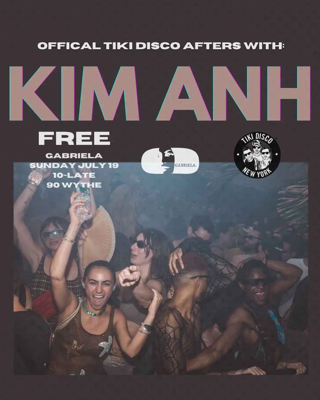 TIKI AFTERS w Kim Anh event flyer