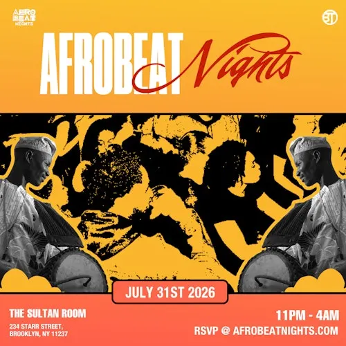 Afrobeat Nights NYC event flyer