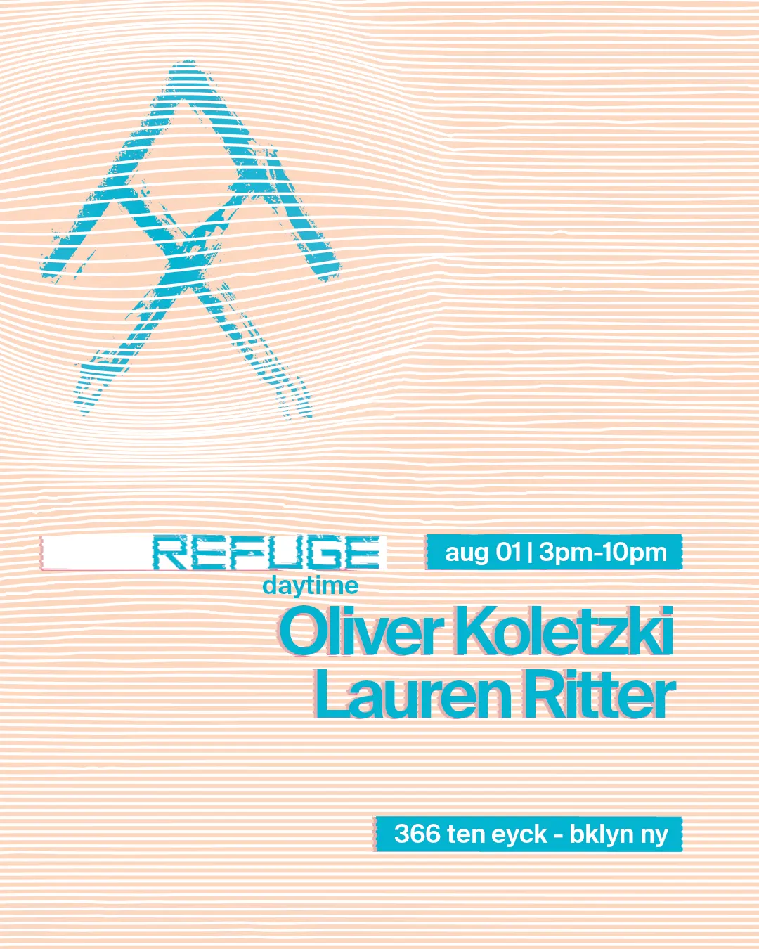 Refuge Saturday Daytime with Oliver Koletzki & Lauren Ritter event flyer