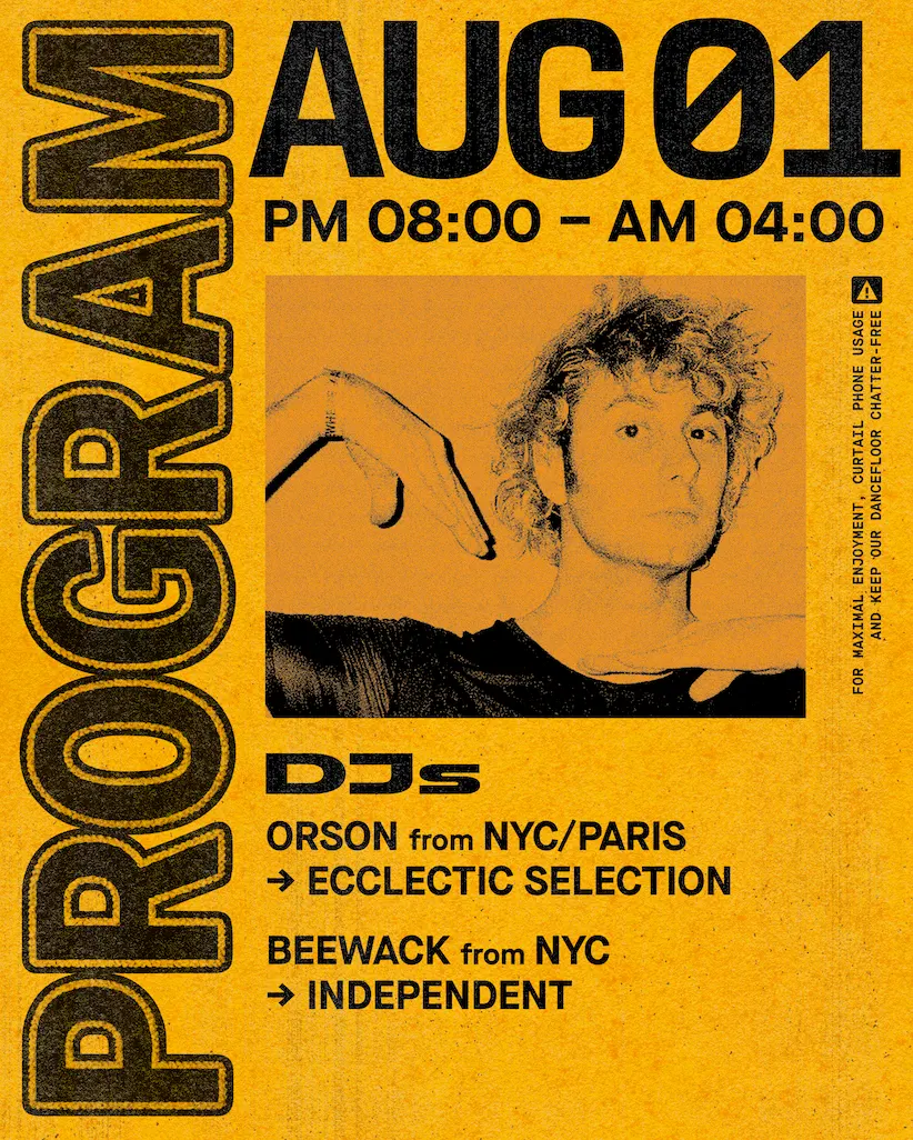 Outer Heaven presents: Orson event flyer