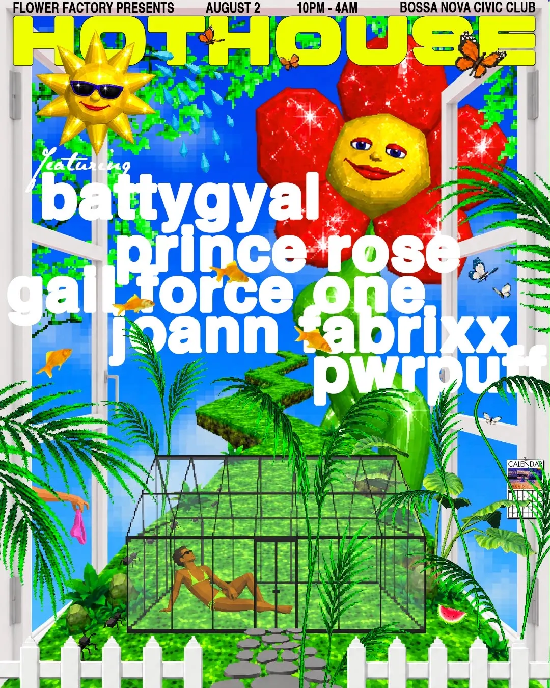 Flower Factory presents Hothouse ft. Battygyal event flyer
