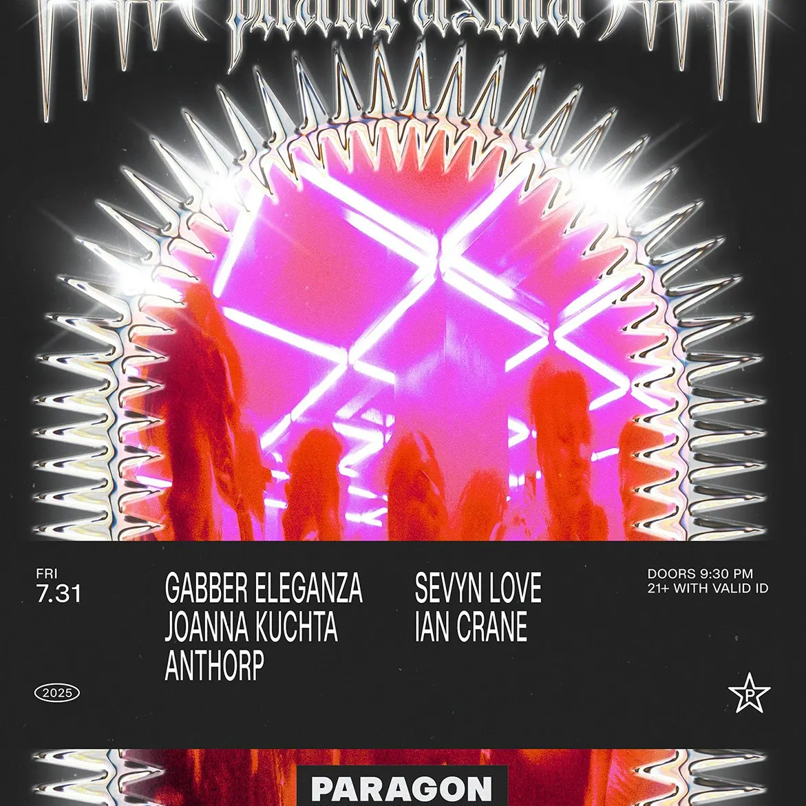 Phantasma:Gabber Eleganza, Joanna Kuchta, Anthorp event flyer
