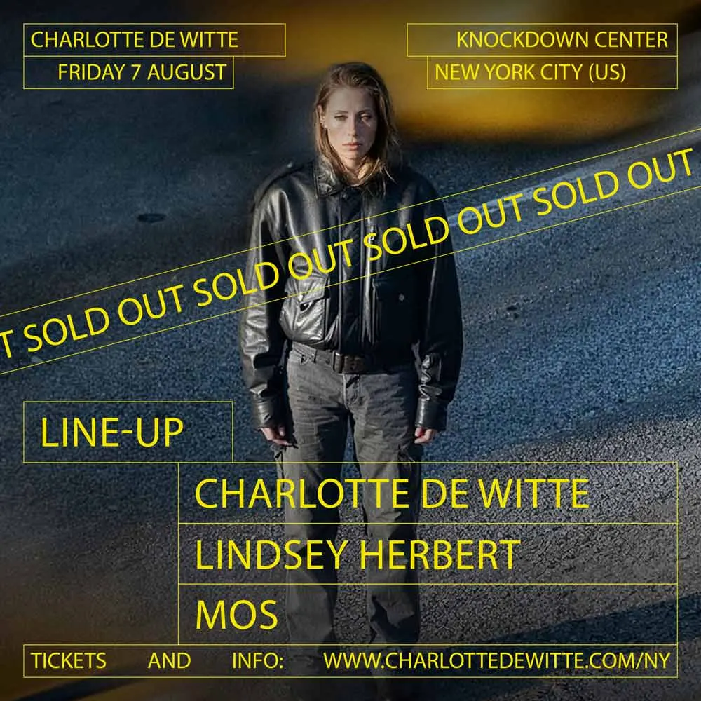 Charlotte de Witte, Lindsey Herbert, Mos event flyer