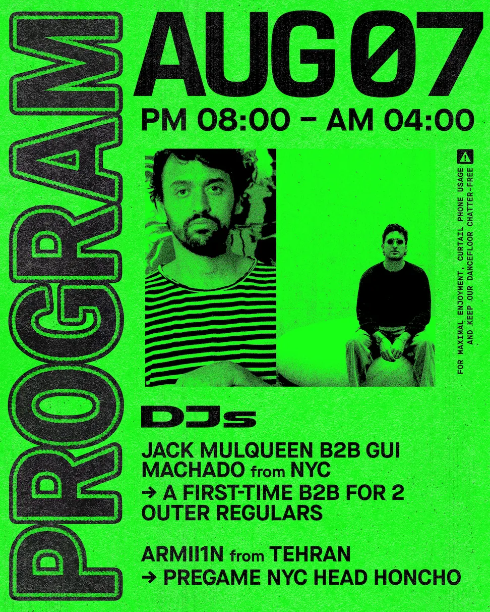 Outer Heaven presents: Jack Mulqueen b2b Gui Machado event flyer