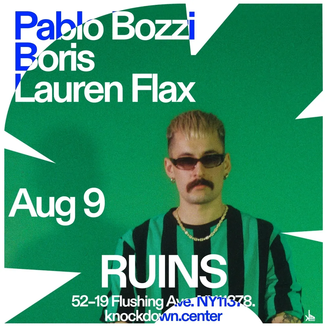 Pablo Bozzi, Boris, Lauren Flax event flyer