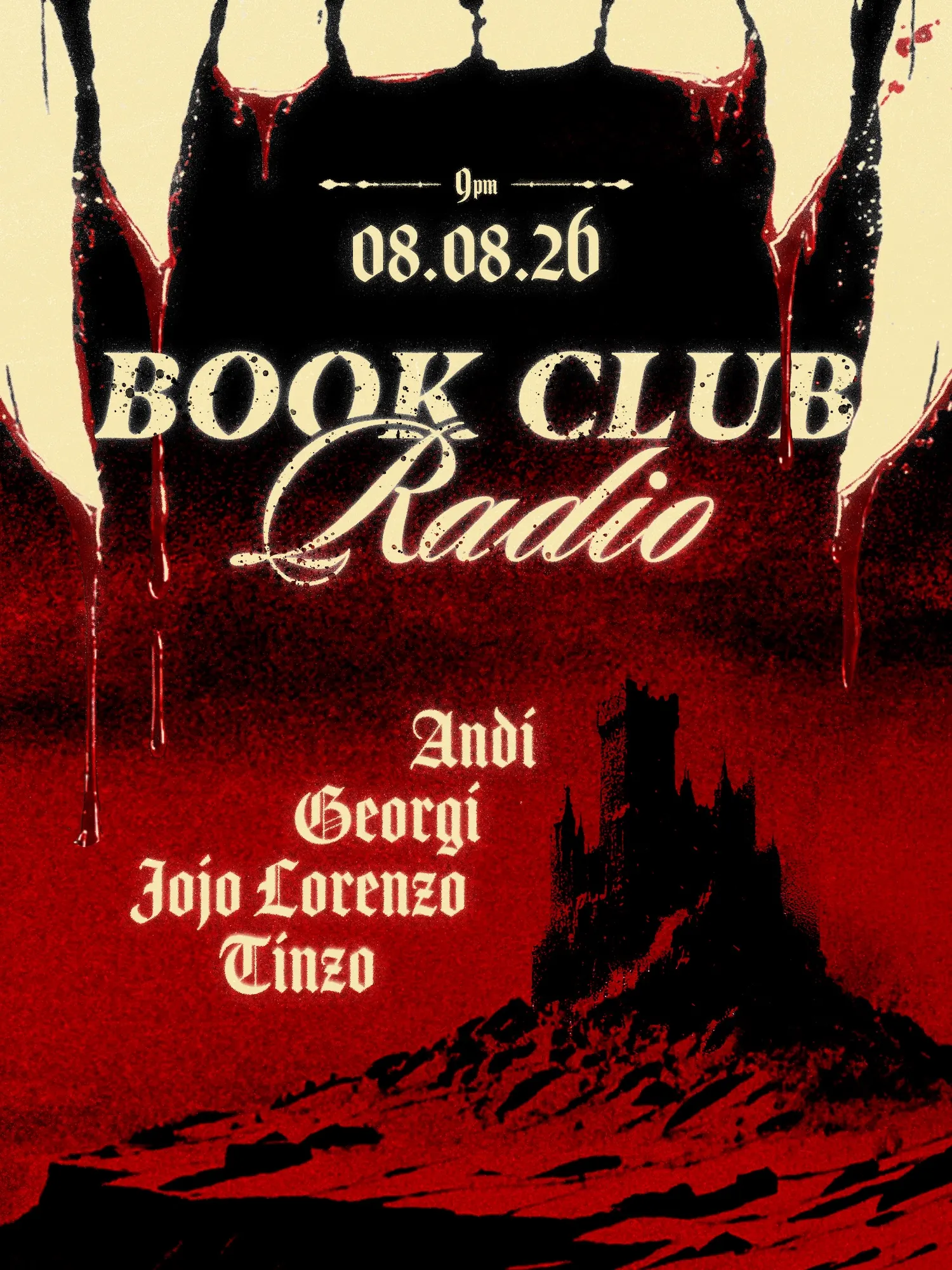 Book Club Radio Meeting #38 Dracula's Castle event flyer