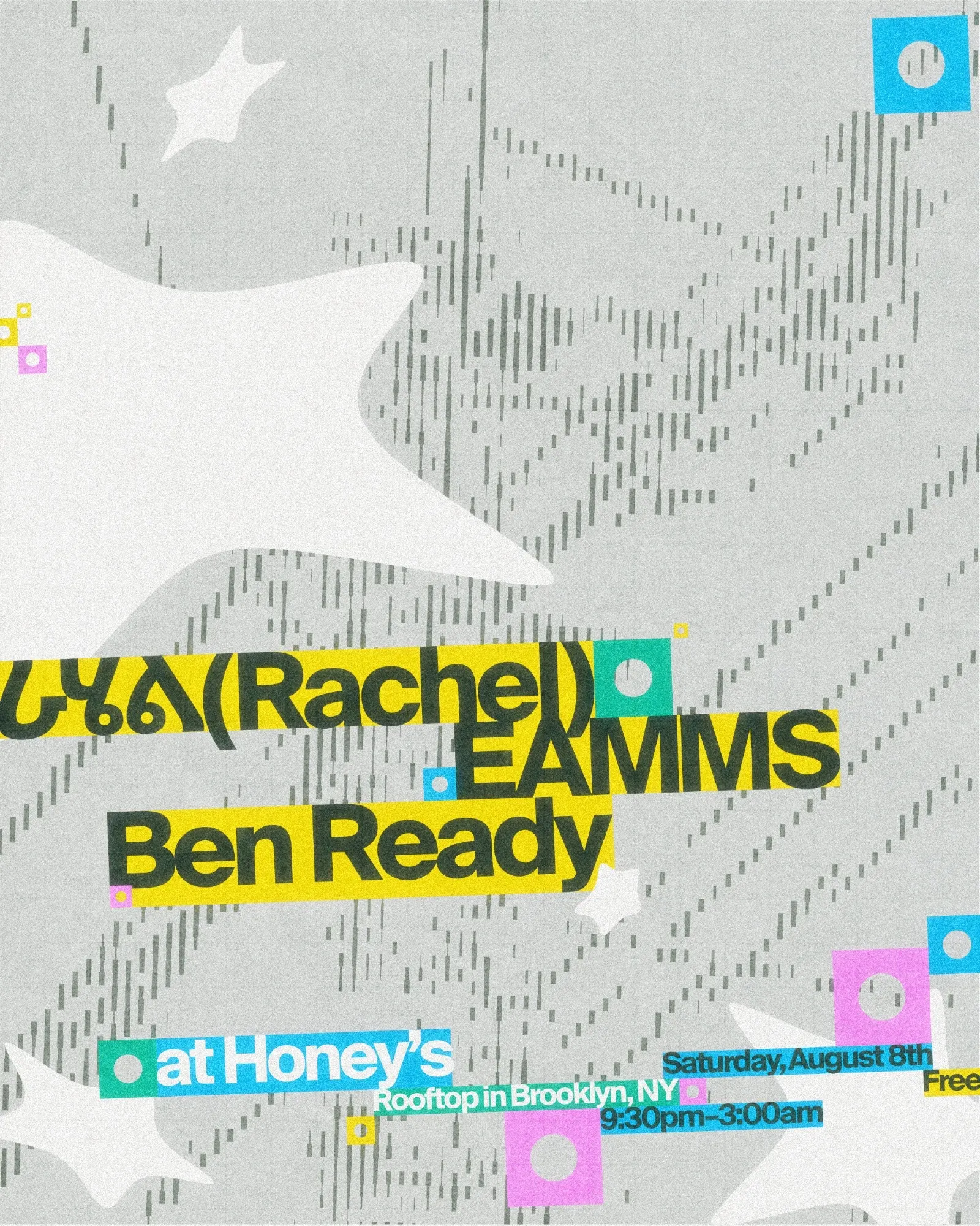 On the Roof with ራሄል (Rachel), EAMMS, Ben Ready event flyer